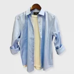 A Blue Cotton Shirt with Dotted pattern print